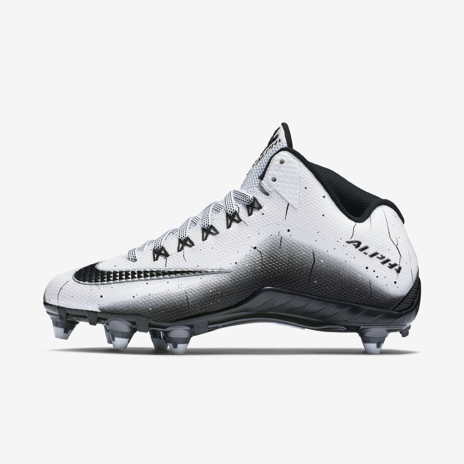 ποδοσφαιρικα παπουτσια ανδρικα Nike Alpha Pro 2 3/4 D ασπρα/μαυρα/μεταλλικός ασημι 65365600GV